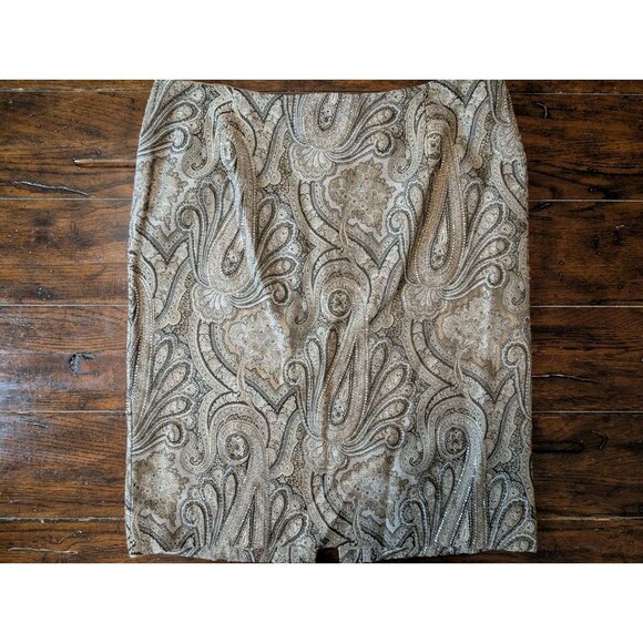 Bob Mackie Designer Sequin Paisley Skirt Vintage Glam Disco Y2K Party 34" W - Picture 4 of 8